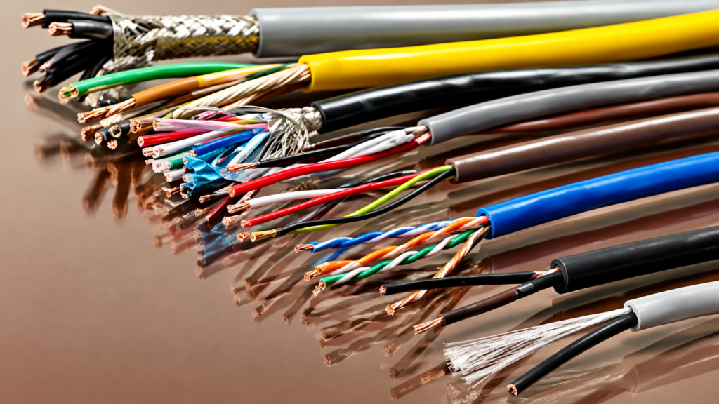 Multicolor Electrical Wires with Exposed Copper Conductors